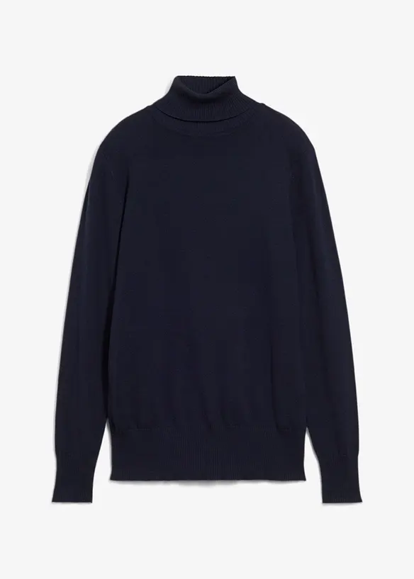 Finstrikket genser med h&oslash;y hals, bonprix