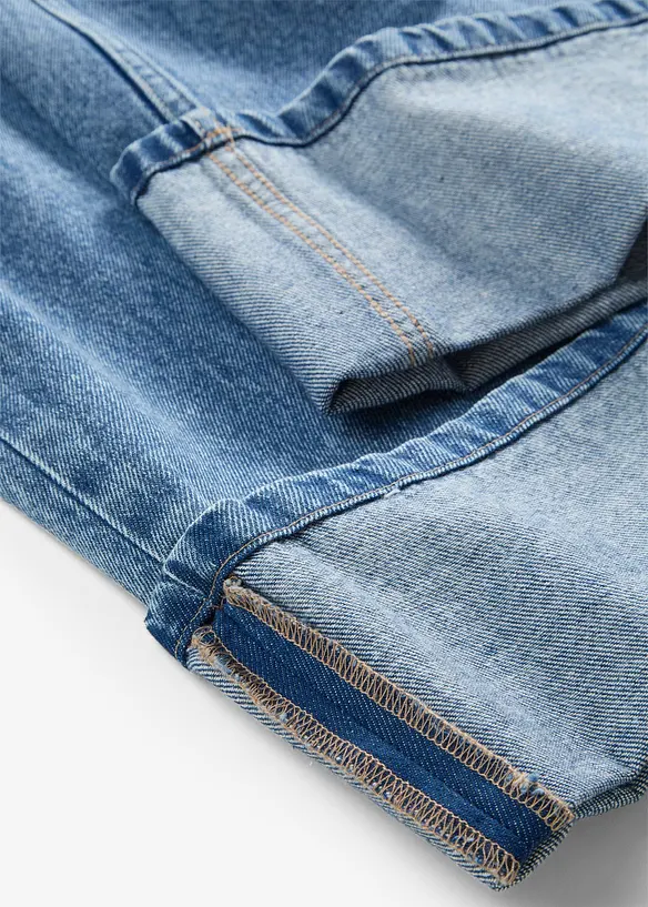 Wide Leg-jeans Mid Waist, cropped, bonprix