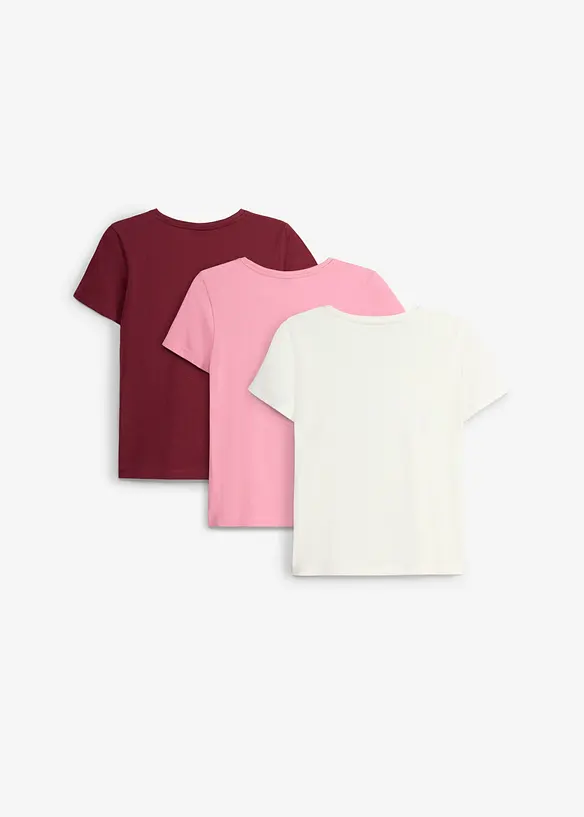 T-skjorte i 100% &oslash;kologisk bomull (3-pack), bonprix