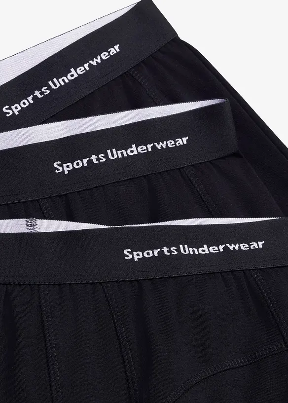 Bokserbriefs med &oslash;kologisk bomull (3-pack), bonprix