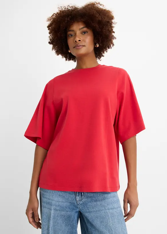 Oversized topp i 100% &oslash;kologisk bomull, bonprix