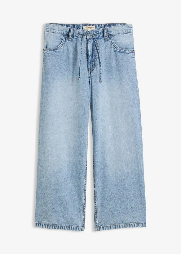 Wide Leg-Jeans, cropped, bonprix