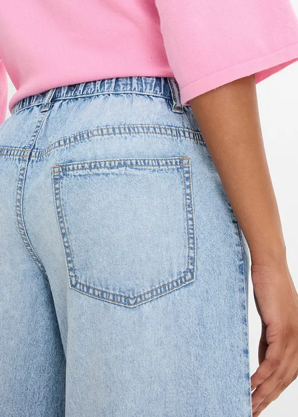 Wide Leg-Jeans, cropped, bonprix