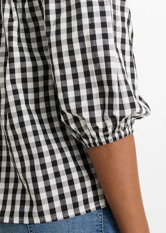 Off shoulder-bluse i 100% bomull, bonprix