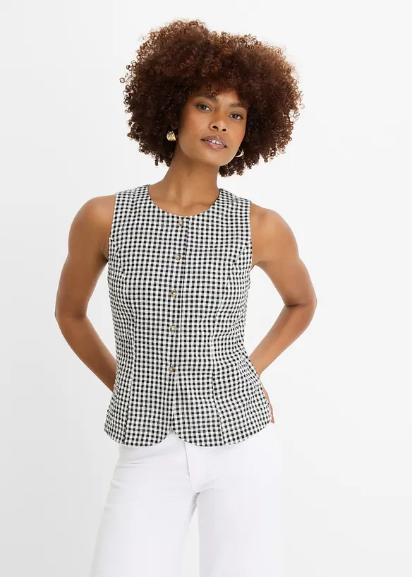 Blazervest i 100% bomull, bonprix