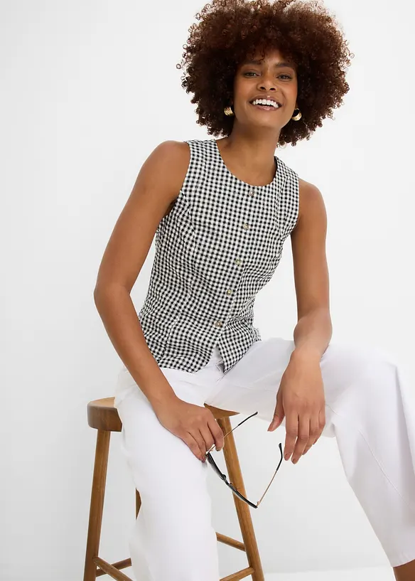 Blazervest i 100% bomull, bonprix