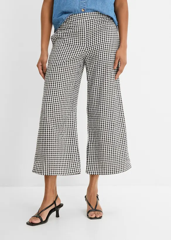 Slip on-bukse av 100% bomullskrepp, bonprix