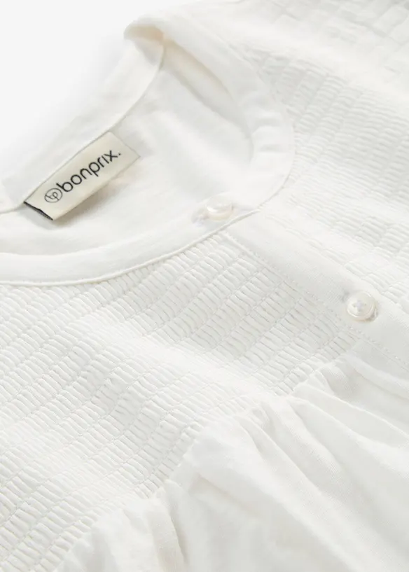 Jerseybluse i 100% &oslash;kologisk bomull, bonprix