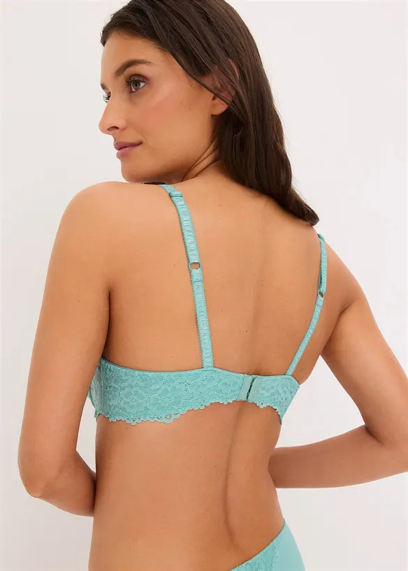 Vattert BH med nydelige blonder (2-pack), bonprix
