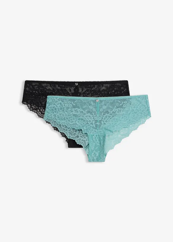 Brazilian-truse i nydelig blondemateriale (2-pack), bonprix