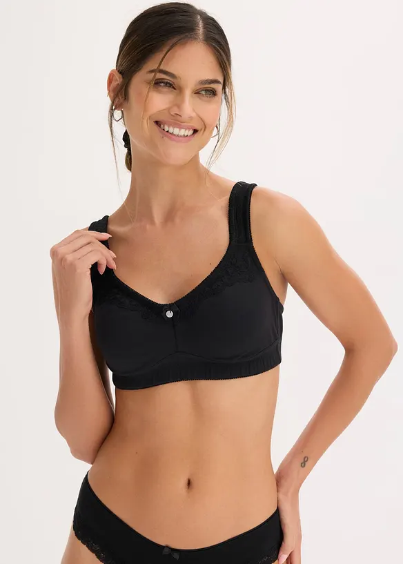 BH uten b&oslash;yle med bomull (2-pack), bonprix