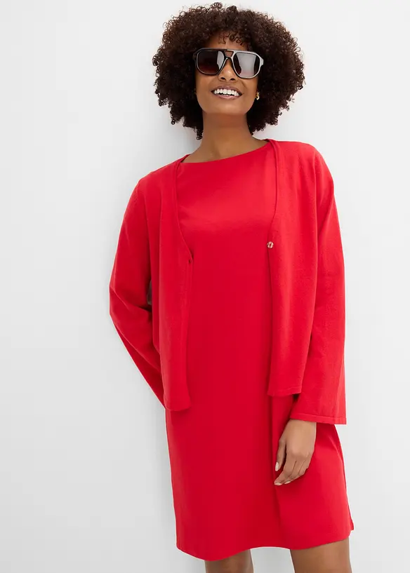 Jerseykjole i bomull med elastan, bonprix