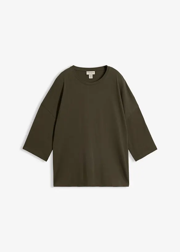 Oversized topp i &oslash;kologisk bomullsmiks, bonprix