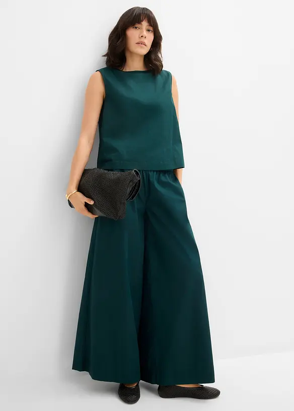 Ermel&oslash;s bluse i 100% bomull, bonprix