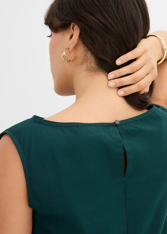 Ermel&oslash;s bluse i 100% bomull, bonprix