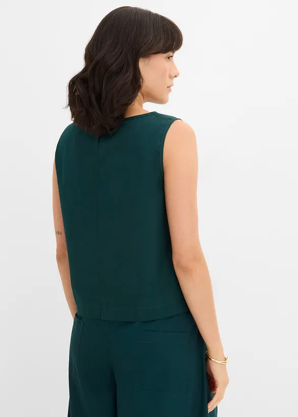 Ermel&oslash;s bluse i 100% bomull, bonprix