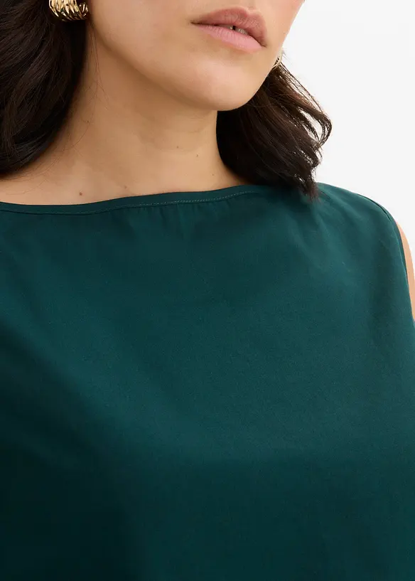 Ermel&oslash;s bluse i 100% bomull, bonprix