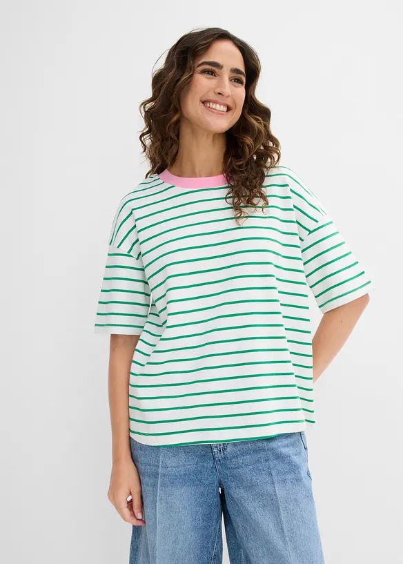 Oversized T-skjorte i 100% &oslash;kologisk bomull, bonprix