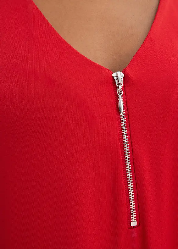 Jerseykjole med chiffonermer, bonprix