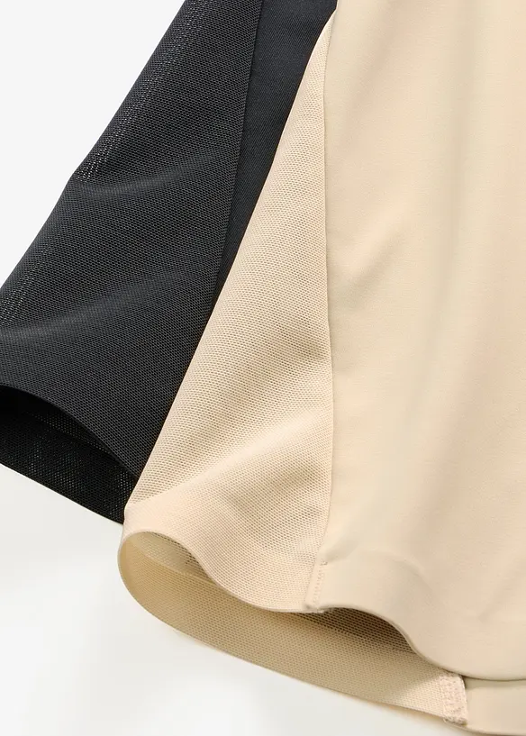 Medium shape sykkelshorts med transparent innfelling (2-pack), bonprix
