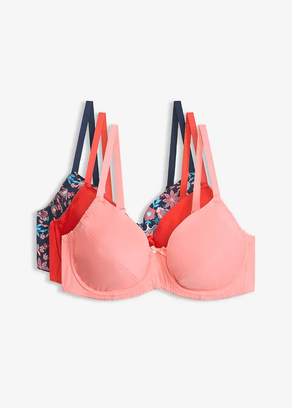 Spile-BH med &oslash;kologisk bomull (3-pack), bonprix