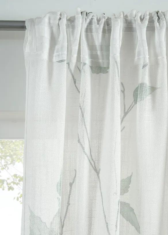 Gardin med grener og resirkulert polyester (1 stk.), bonprix