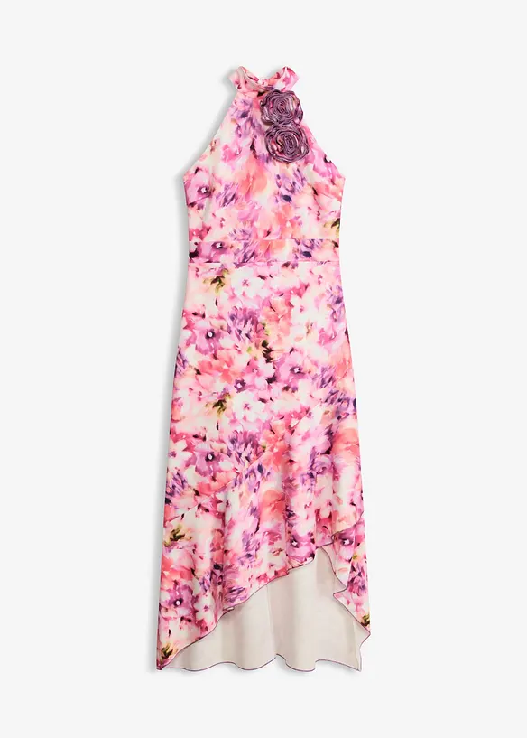 Selskapskjole med blomsterapplikasjon, bonprix