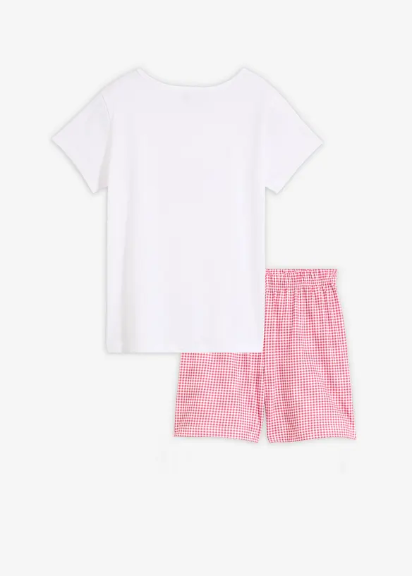 Kort pyjamas av 100% bomull i 2-delt sett, bonprix