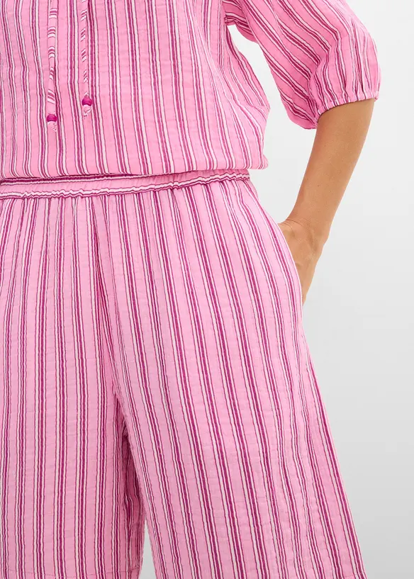 Pull on-shorts i myk musselin, bonprix