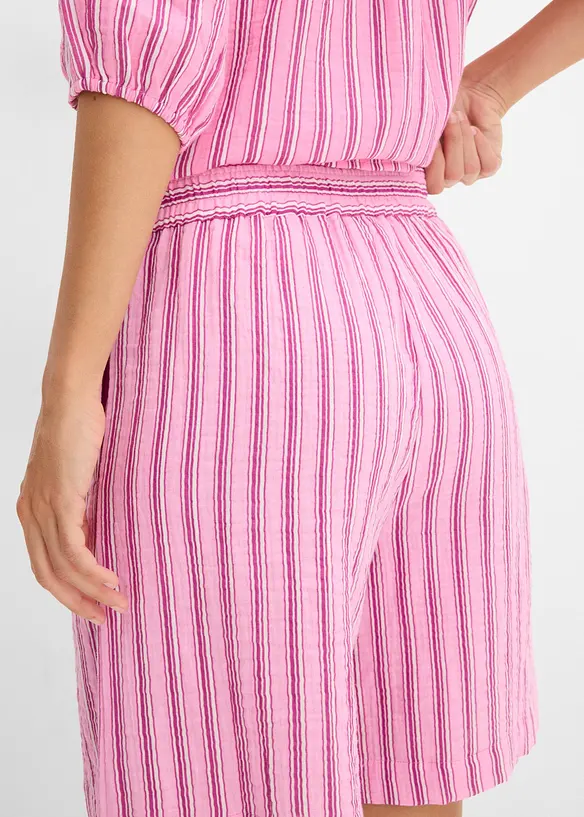 Pull on-shorts i myk musselin, bonprix
