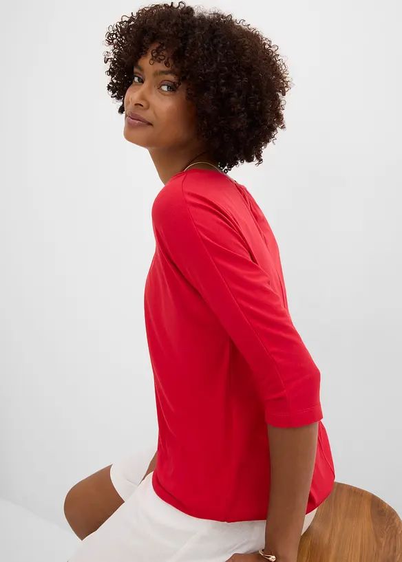 Oversized topp i viskosemiks, bonprix