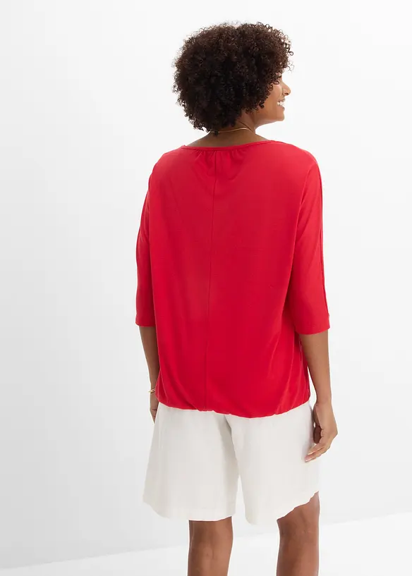 Oversized topp i viskosemiks, bonprix