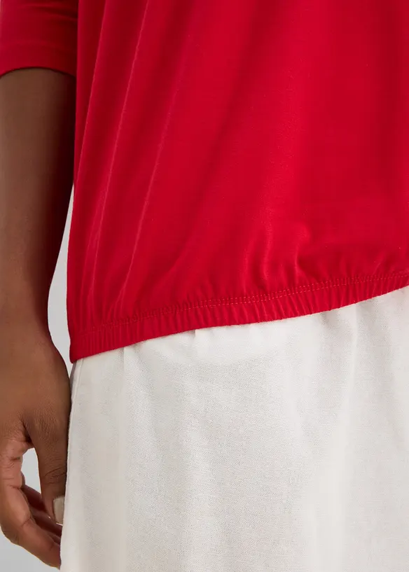 Oversized topp i viskosemiks, bonprix