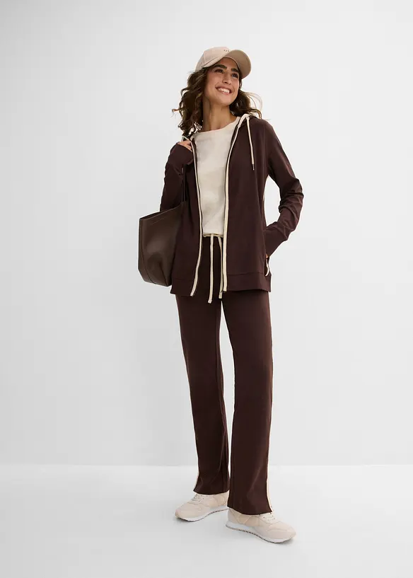 Joggedress i bomull med elastan, bonprix