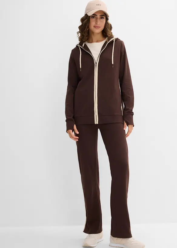 Joggedress i bomull med elastan, bonprix