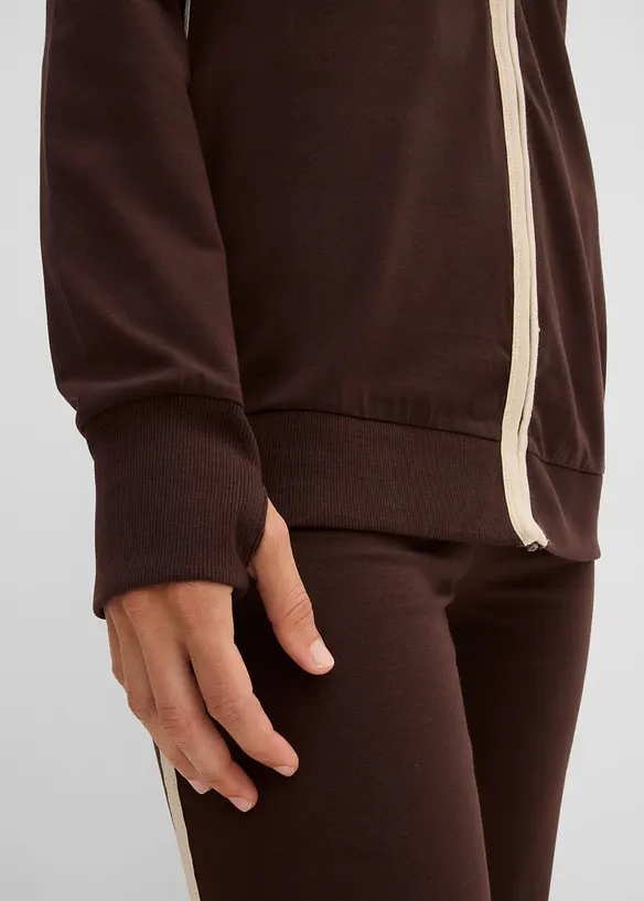 Joggedress i bomull med elastan, bonprix