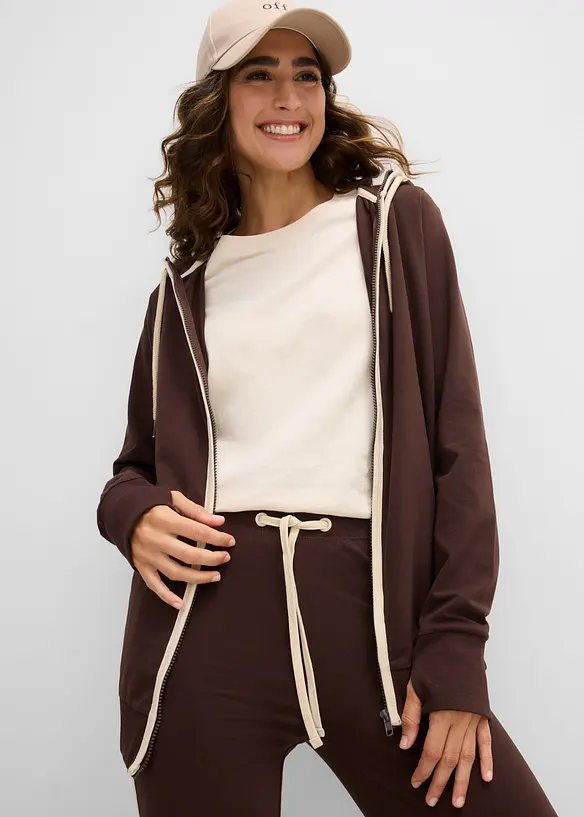 Joggedress i bomull med elastan, bonprix