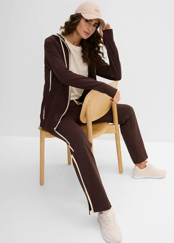 Joggedress i bomull med elastan, bonprix