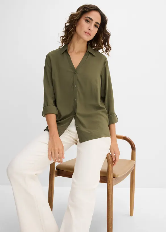 Lett bluse i fint fallende viskose, bonprix