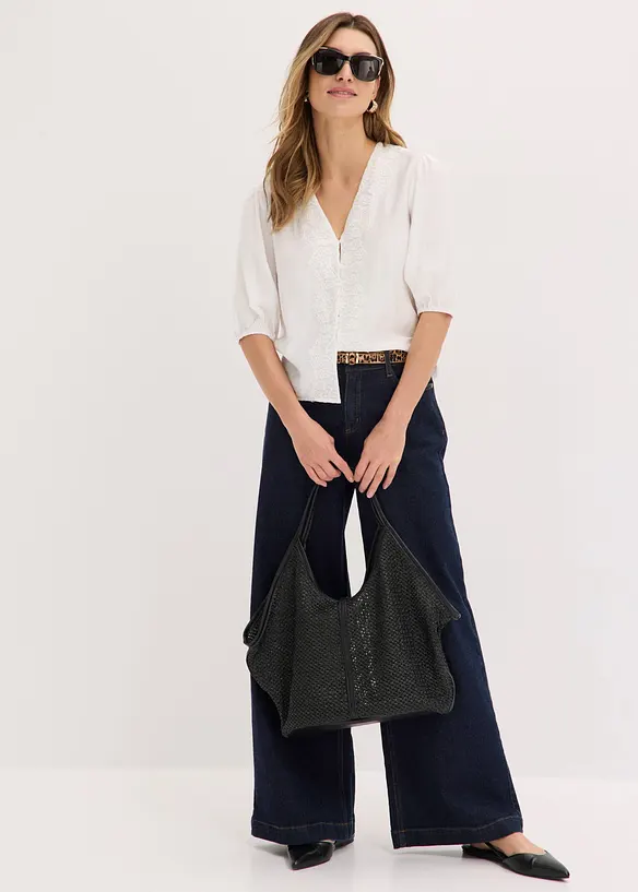 Bluse i viskosemiks, bonprix