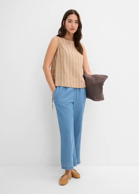 Wide leg-jeans, High Waist, cropped, bonprix