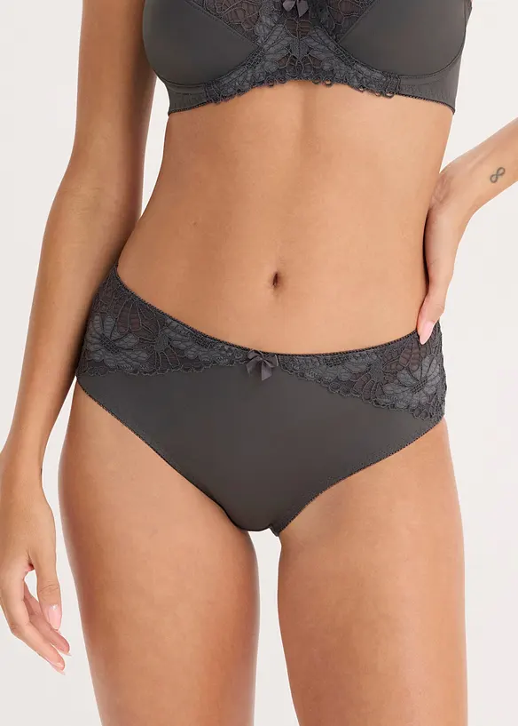 H&oslash;y truse med blonder (2-pack), bonprix