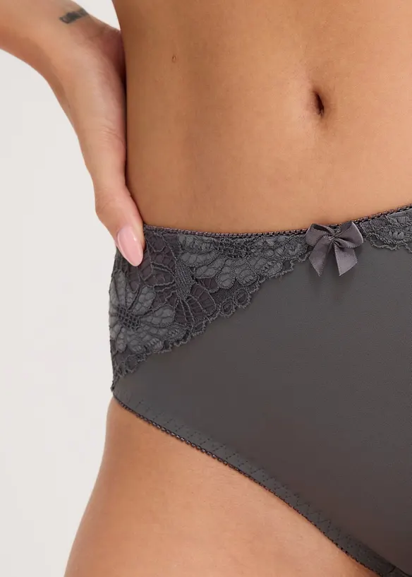 H&oslash;y truse med blonder (2-pack), bonprix