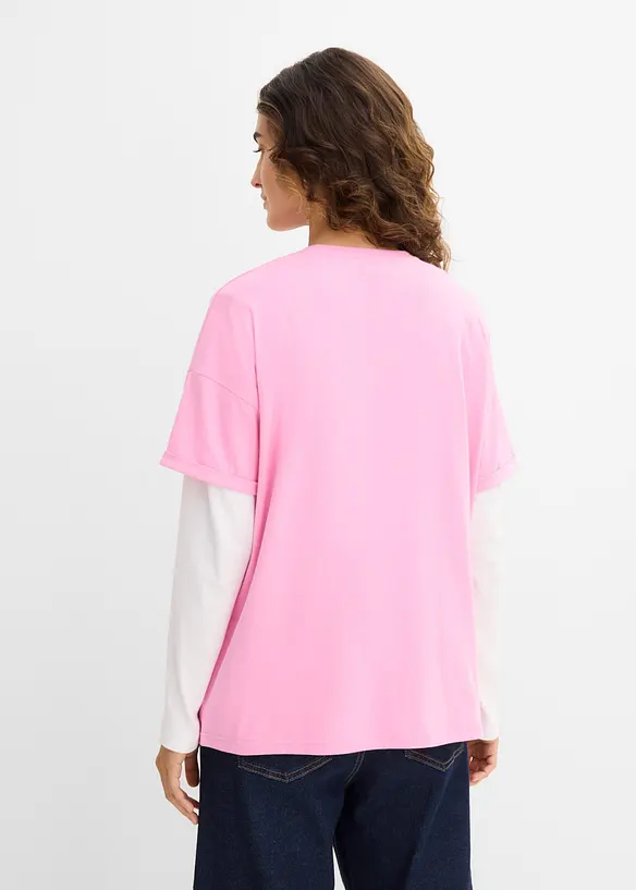 Oversized topp i 100% &oslash;kologisk bomull, bonprix