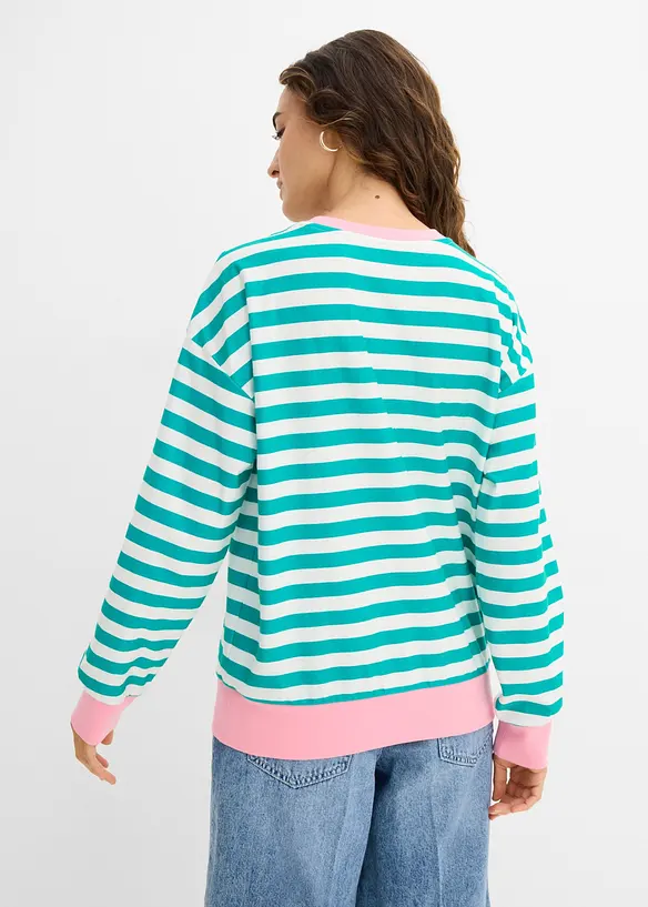 Oversized sweatshirt i 100% bomull, bonprix