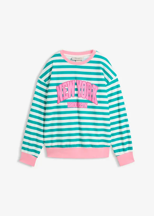 Oversized sweatshirt i 100% bomull, bonprix