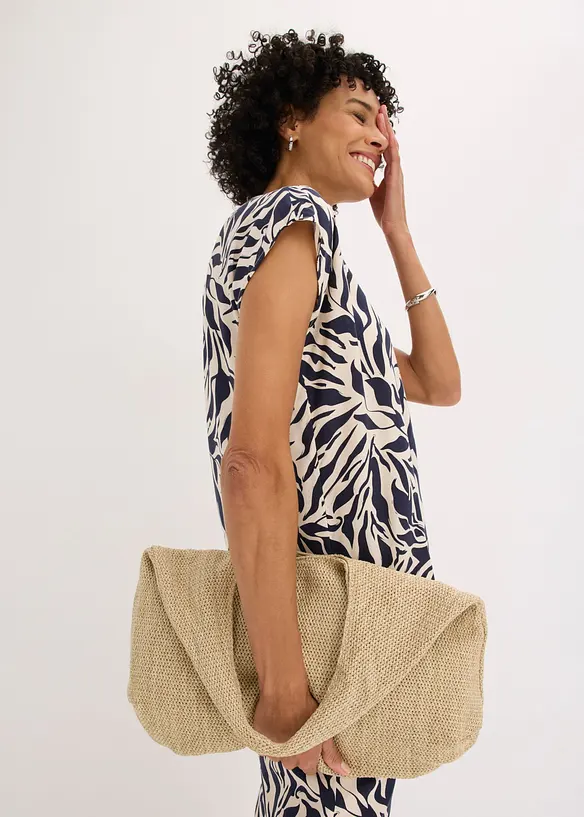 Kortermet bluse i lett viskose, bonprix