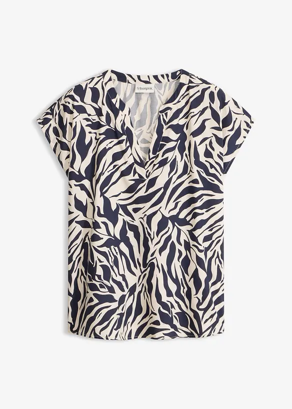 Kortermet bluse i lett viskose, bonprix
