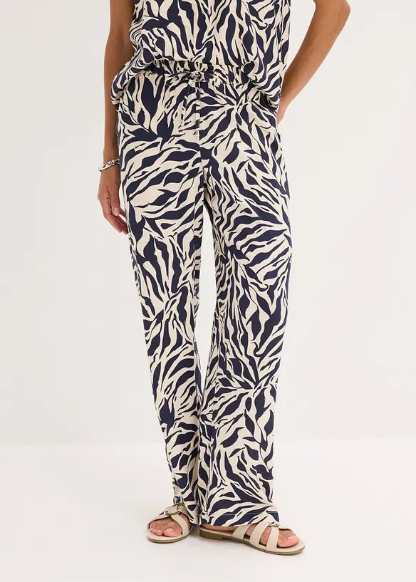 Pull on-bukse i lett viskose, bonprix