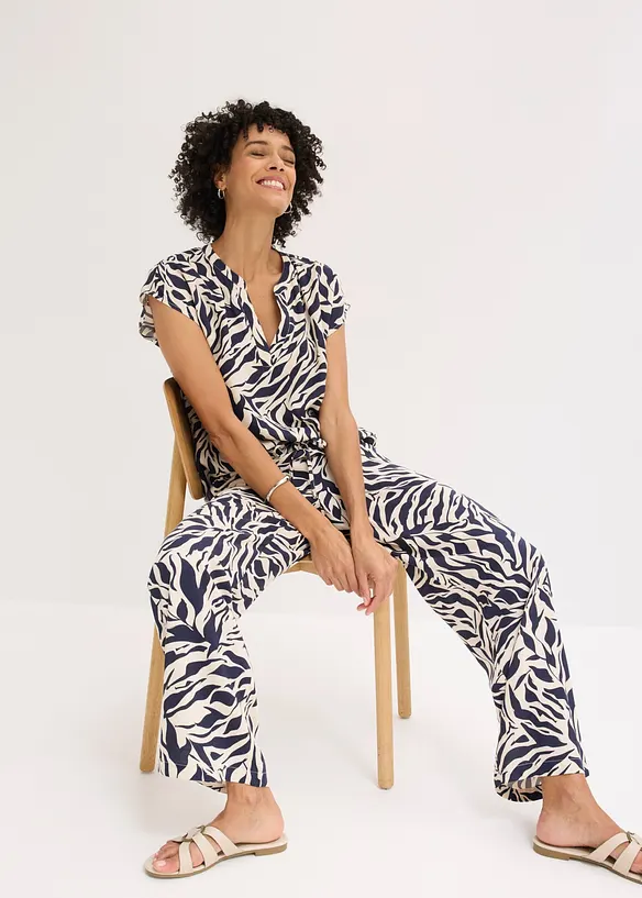 Pull on-bukse i lett viskose, bonprix